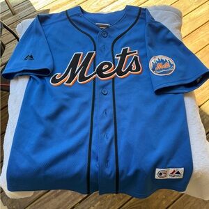 Majestic Royal Blue Mets Baseball Jersey